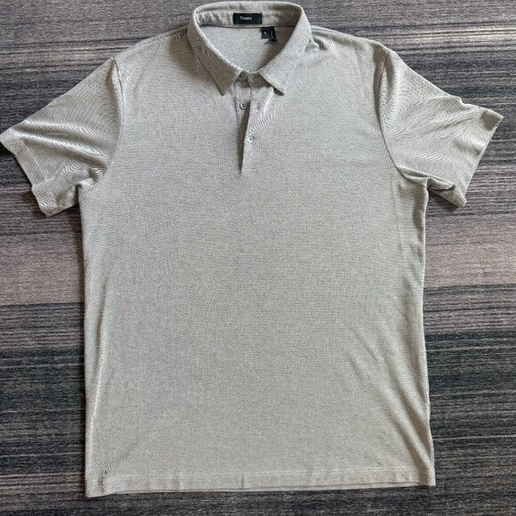 Theory Bron Polo, XL, Gray - Picture 1 of 3